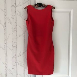 Zara Coral Open Back Dress